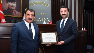 Başkan Gürkan ve ekibine teşekkür belgesi