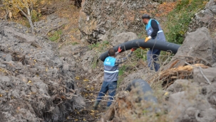 Hekimhan'da kanalizasyon çalışmaları devam ediyor