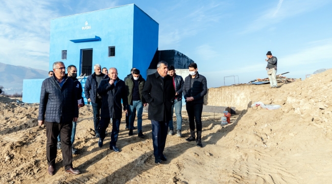 Bağtepe Grubu içme suyu isale hattı çalışmalarını yerinde inceleme