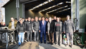 Başkan Gürkan sanayi esnafını ziyaret etti
