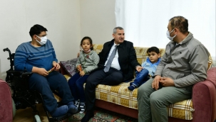 Başkan Çınar engelli Karakuş'u yalnız bırakmadı