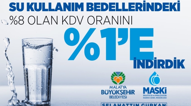 MASKİ'den KDV indirimi