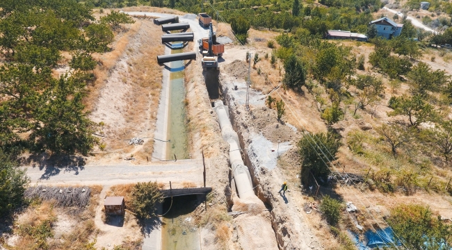 Gündüzbey Kaptaj tesisi yeni ana isale hattı 1. etap yapım çalışmaları başladı. 