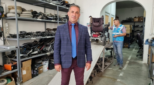 Engelli araç tamir atölyesinde durmak yok