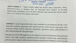Mücbir sebep için mecliste ret kararı