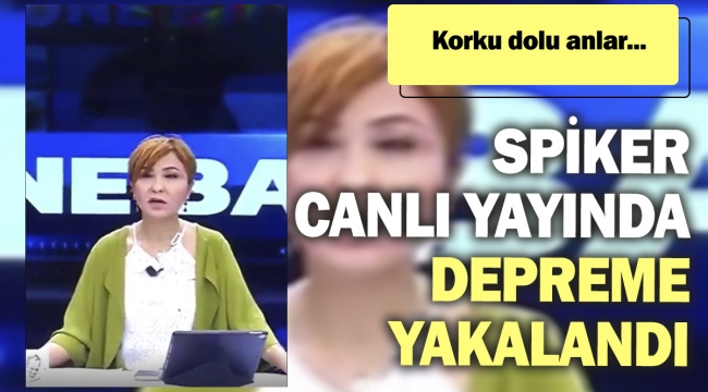Deprem canlı yayında yakaladı
