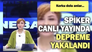 Deprem canlı yayında yakaladı