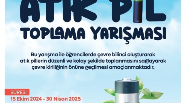 Yeşilyurt Belediyesi'nden 'Okullararası Atık Pil Toplama' Yarışması