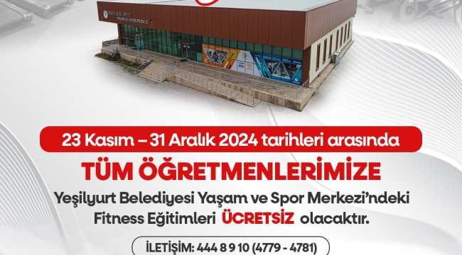  Öğretmenlere Ücretsiz Fitness Eğitimi