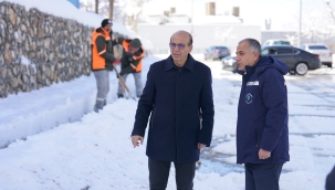 Başkan Geçit, Karla Mücadele Ekiplerini Ziyaret Etti