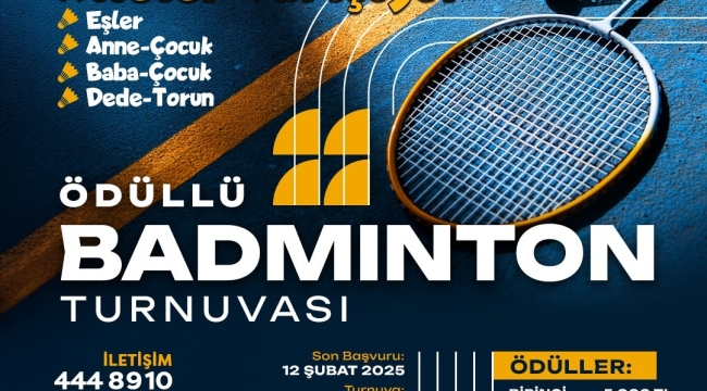 Yeşilyurt Belediyesi, Aileler Yılı'na Özel Badminton Turnuvası Düzenliyor