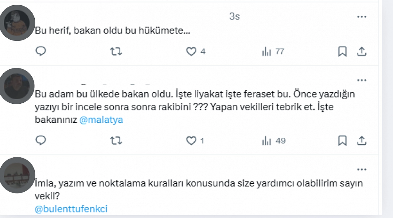 Bülent Tüfeknçi Türkkiyeye malamat oldu